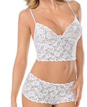 Load image into Gallery viewer, White Lace Bra and Boyshorts